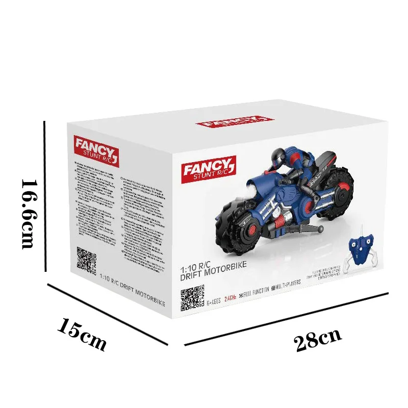 motorcycle Boy toy2.4g Rc 1:10 Stunt Motorcycle Rc Remote Control Vehicle Spin Drift Vehicle Racing   Electric images - 6