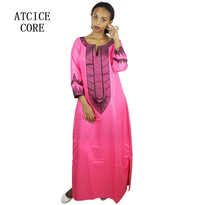 African Dresses For Women Plus Size 3/4 Sleeve Long Dress Without Scarf
