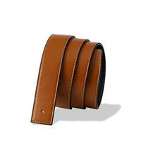 Luxury Brand Belts No Buckle Men High Quality Pin Smooth Buckle Male Straps without Buckle  PU Leather Waistband No Buckle 3.8cm - Image 4