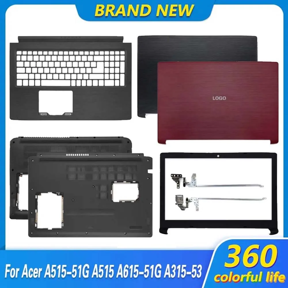 Nuovo Per Acer A515-51 A515 A615-51 A315-53 51 33 41 N17C4 Laptop Lcd Cover Posteriore Lunetta Anteriore Cerniere Poggiapolsi Custodia Inferiore