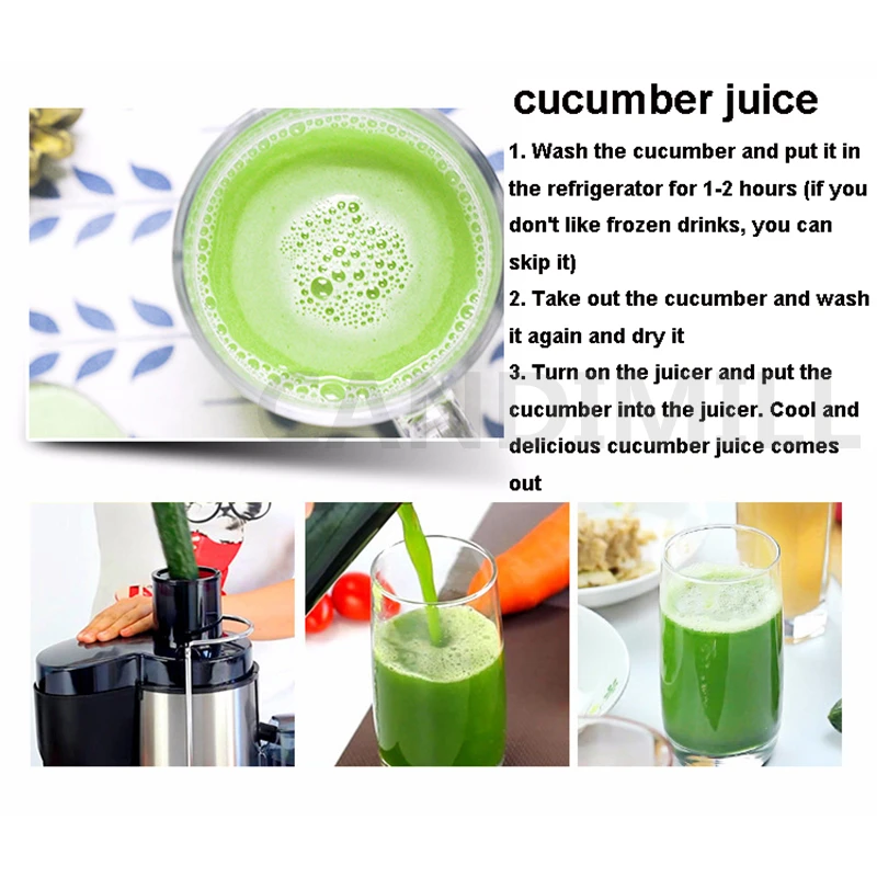 Stainless Steel Electric Juicer Household Multifunctional Fruit Juice Extractor Juicing Machine Food Processor 4