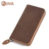 JOYIR Genuine Leather Long Wallets for Men RFID Blocking Cash Credit Card Holder Checkbook Wallet Zipper Coin Pocket Purse Male 1