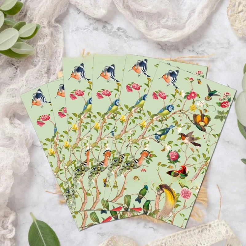 33*40cm 2-Ply Vintage Flower Bush Birds Wedding Long Tissue Paper Party Disposable Paper Butterfly Bone Bart 20pcs/Pac