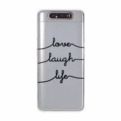 Floral Cartoon Clear TPU Silicone Soft Case - Elegant Back Cover for Samsung A90 5G (56)