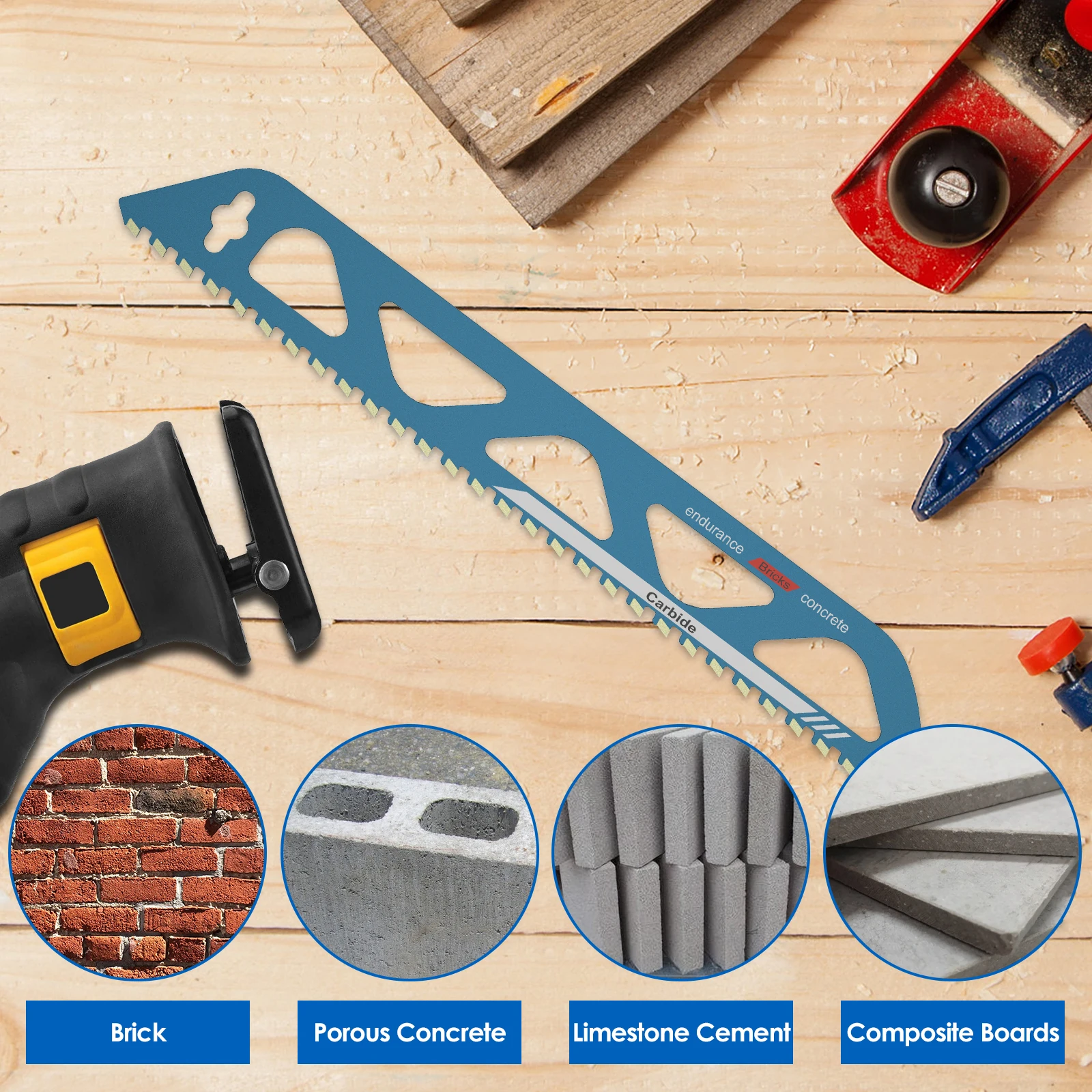 Reciprocating Saw Blades Reciprocating Saw Blade 10/12/18/20inch Universal Cutting Recip Sabre Saw Blade Alloy Steel Brick Concrete Cutting
