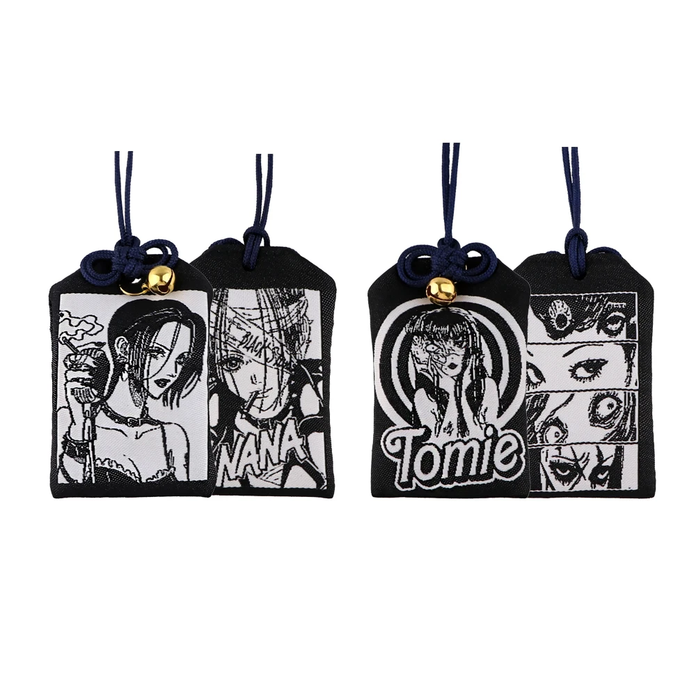 

Halloween Embroidery Omamori Key Chain Women Men Key Ring Anime Ornament Accesorios Pendant Cute Gift Fashion Accessories