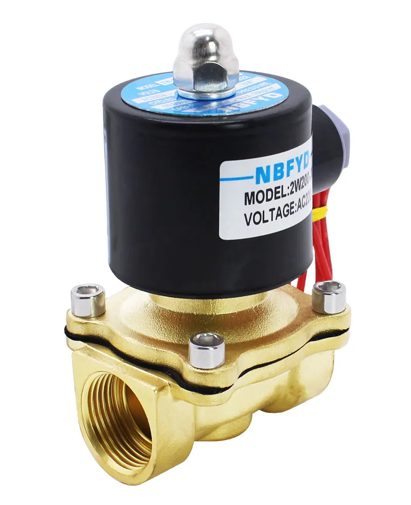 Normaler weise geschlossenes 2-W-Magnetventil, 3/4 Wasser ventil, 2w200-20 ac220v/dc24v6 Sub-Schalter ventil, Luft ventil, Messing-Steuerventil – Detail 4