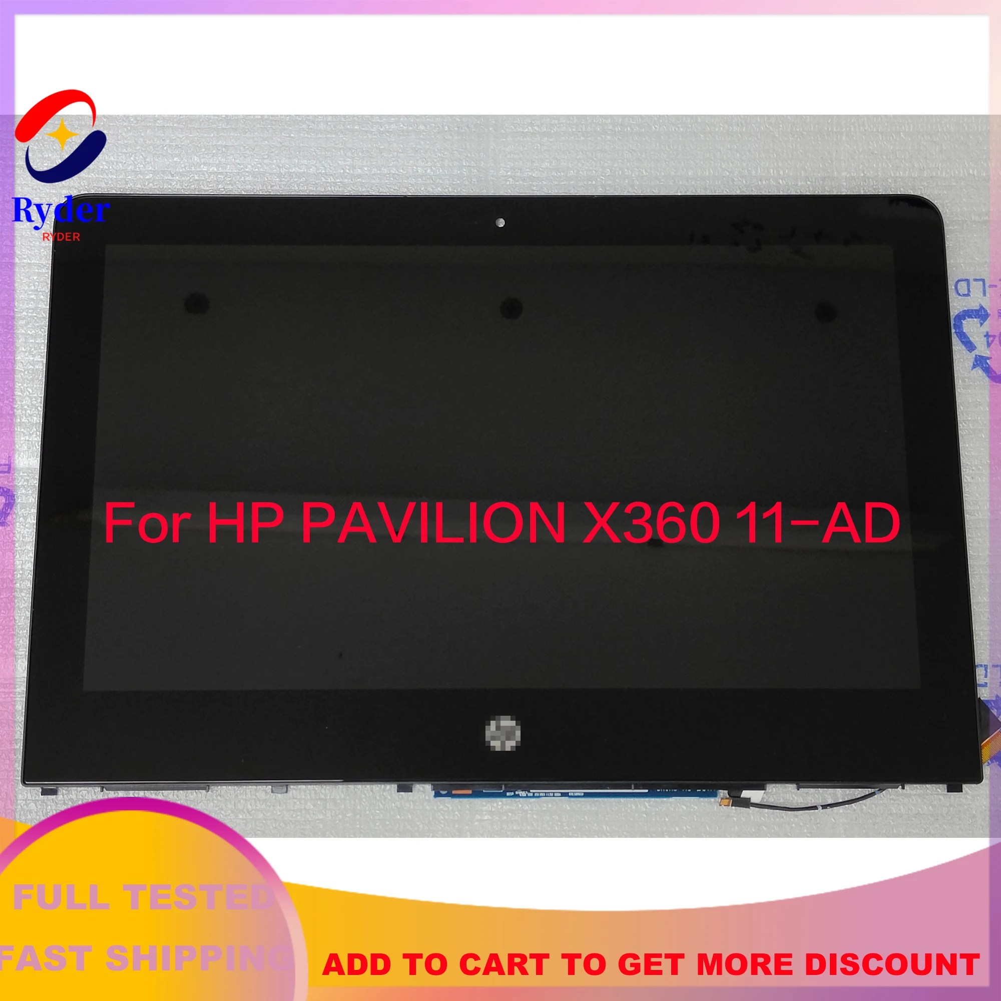 

ЖК-дисплей для HP Pavilion X360 11-AD 11-ad000 11-ad100 11-AD Series, сенсорный экран 11,6 дюйма, сменный экран в сборе с рамкой, Новинка