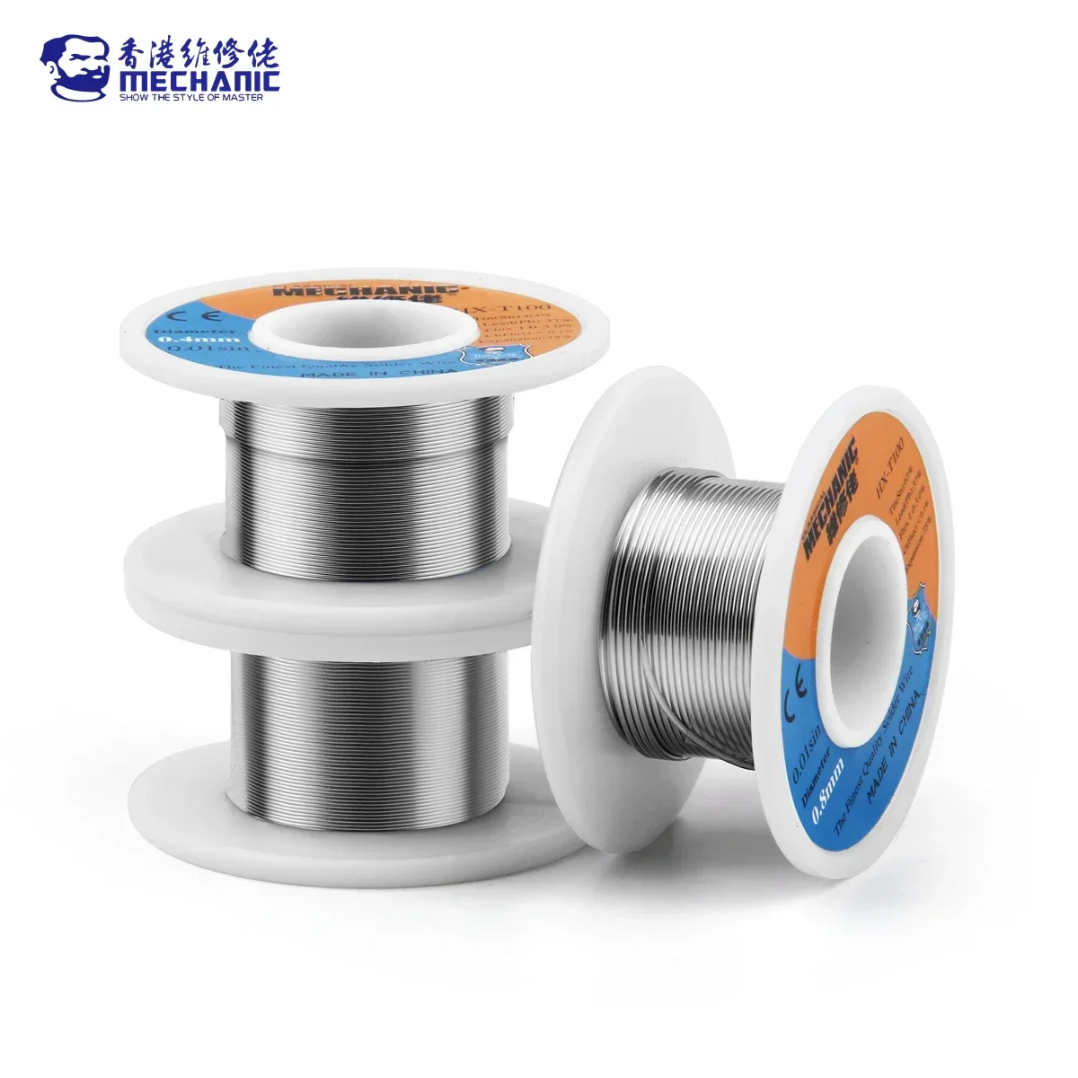 Soldering Wire MECHANIC HX-T100 55g Mild Rosin Core 183℃ Melting Point 0.2mm-1.2mm High Purity Solder Wire Welding Flux 1-3% Iron Cable Reel