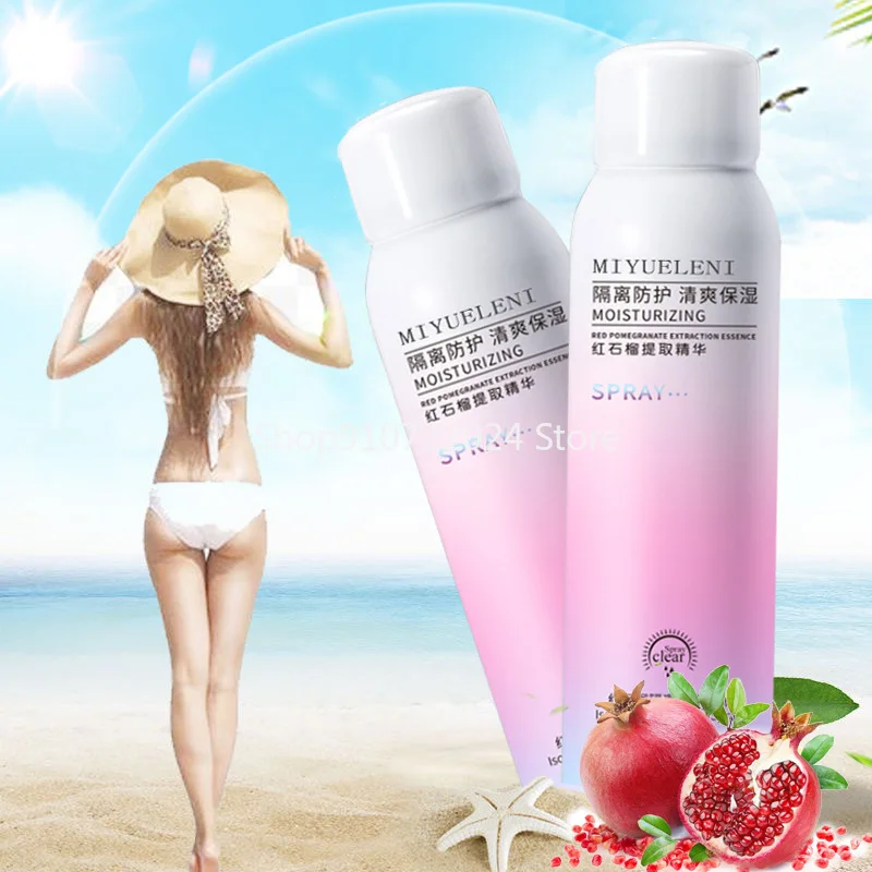 Skin Whitening Spray 150ML Red Pomegranate Protection Skin Care Sunblock Sunscreen Cosmetics
