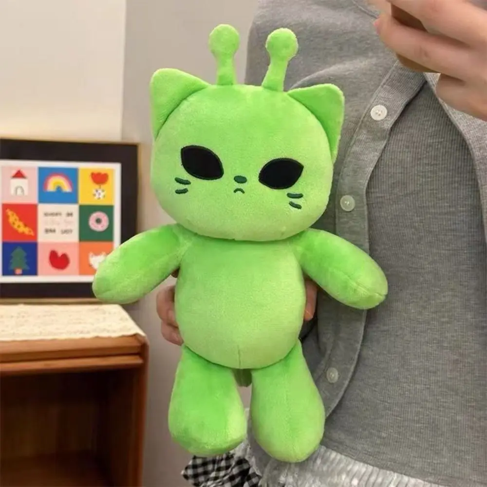 초극세사 외계인 고양이 인형 녹색 귀여운 디자인 카와이 봉제인형 부드러운 30cm 사이즈 소프트 플러시 인형 커플 선물