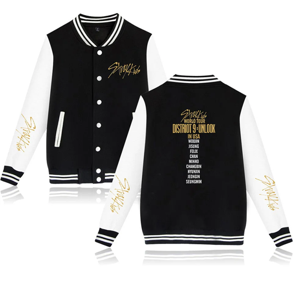 

Stray Kids Baseball Jacket Coat Skz Kim Seungmin Hwang Hyunjin Bang Chan Jacket Men Women Korean Kpop Fashion Oversize Outerwear