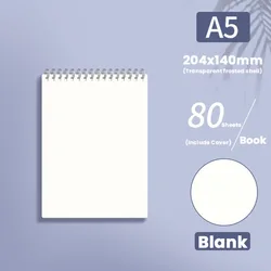 Premium Spiral - Bound Notebook with Versatile Page Options and Flip - Over Design (A5 Blank)
