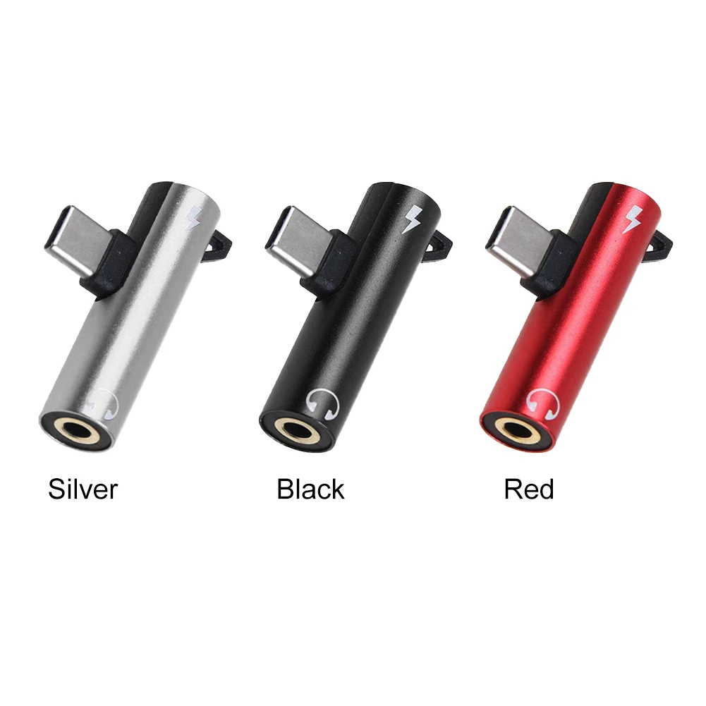 2 in 1 고속 충전 오디오 컨버터 휴대폰, USB C에서 3.5mm 플러그 플레이 헤드폰 잭 어댑터, 여성 가정 사무실 알루미늄 합금