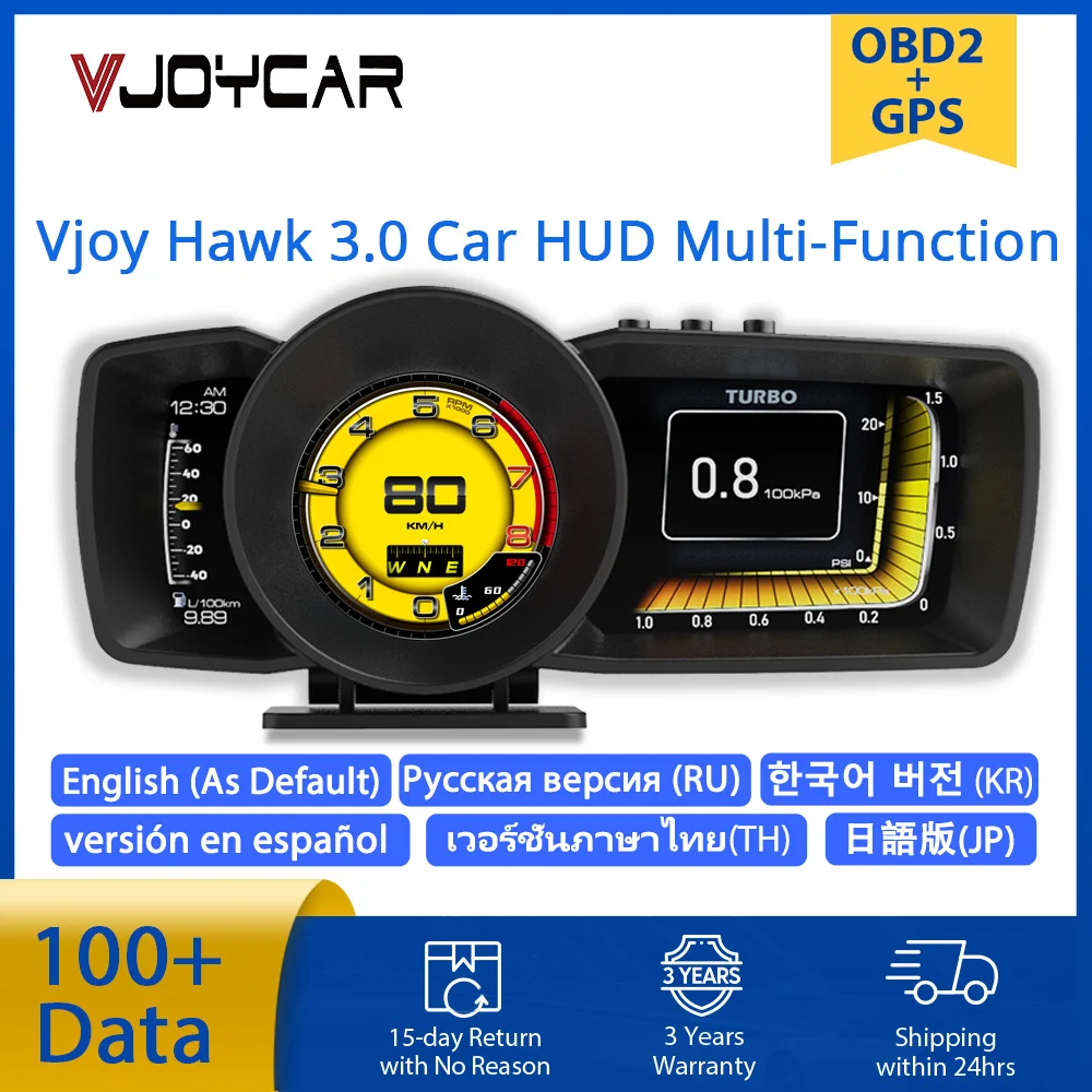 Tanio Vjoy Hawk 3.0 samochód HUD wielofunkcyjny wyświetlacz deski rozdzielczej sklep