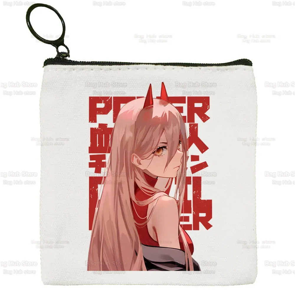 

Chainsaw Man Canvas Coin Purse Logo Pochita Storage Pouch Canvas Bag New Japanese Anime Denji Coin Bag Makima Key Coin Purse