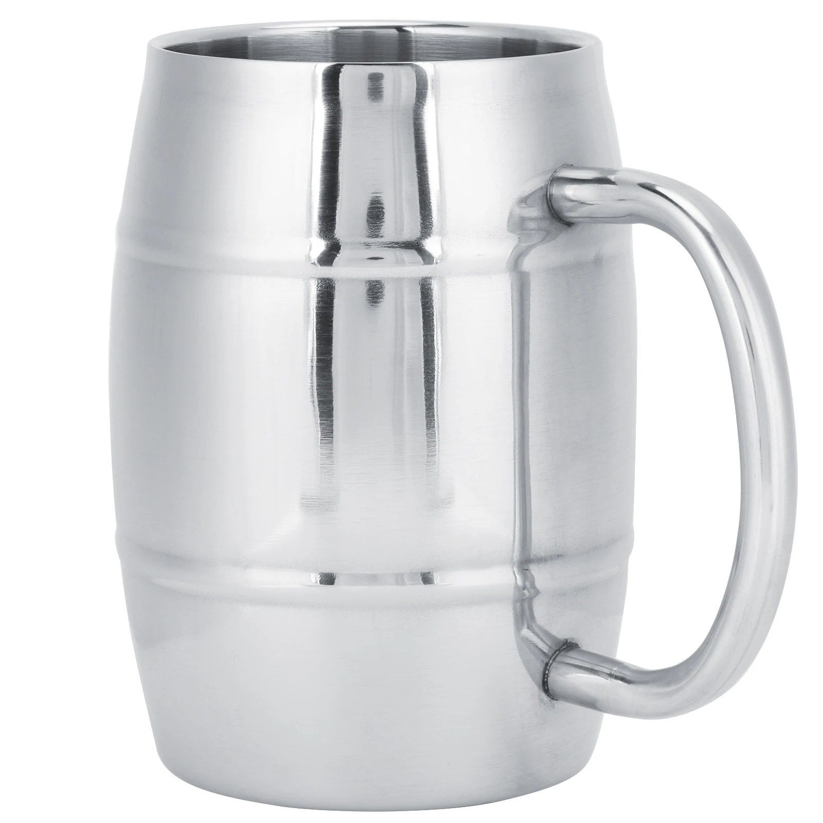 470ml Beer Mug 304 Stainless Steel Double Layer Water Cupwith Handle Drinkware for Outdoor Camping Tea Coffee Cup