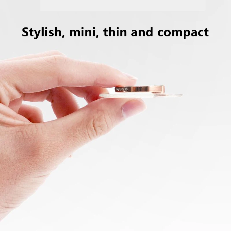 Elegant Diamond Inlaid Rotating Phone Holder with Ultra-thin Design and Strong Adhesive