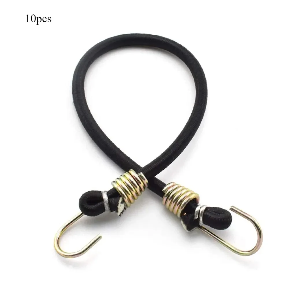 10PCS Heavy Duty Bungee Cords with Carabiners – Elastic Luggage Packing Ropes for Travel Camping Gear 10 Inch
