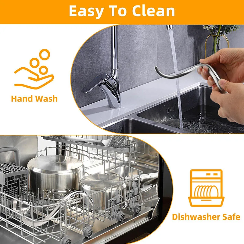 Dough Hook KitchenAid Stainless Steel Spiral Hook Tilt-head & 5-6 Qt Mixers Dishwasher Safe Efficient Kneading for Bread/Pasta