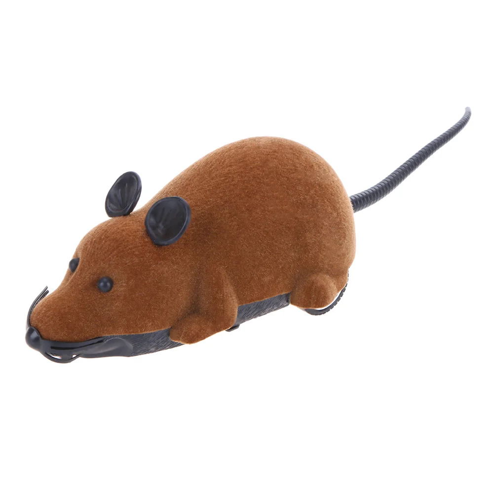 Wireless Plush Mouse Funny Pet Cat Remote Control Fake Simulation Electronic Mice Interactive Mechanical Motion Kitten Rat Toy