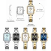 CURREN Luxury Brand Watches for Women Simple Rectangular Dial with Sparkling Rhinestones Casual Quartz Wristwatch with Luminous 3