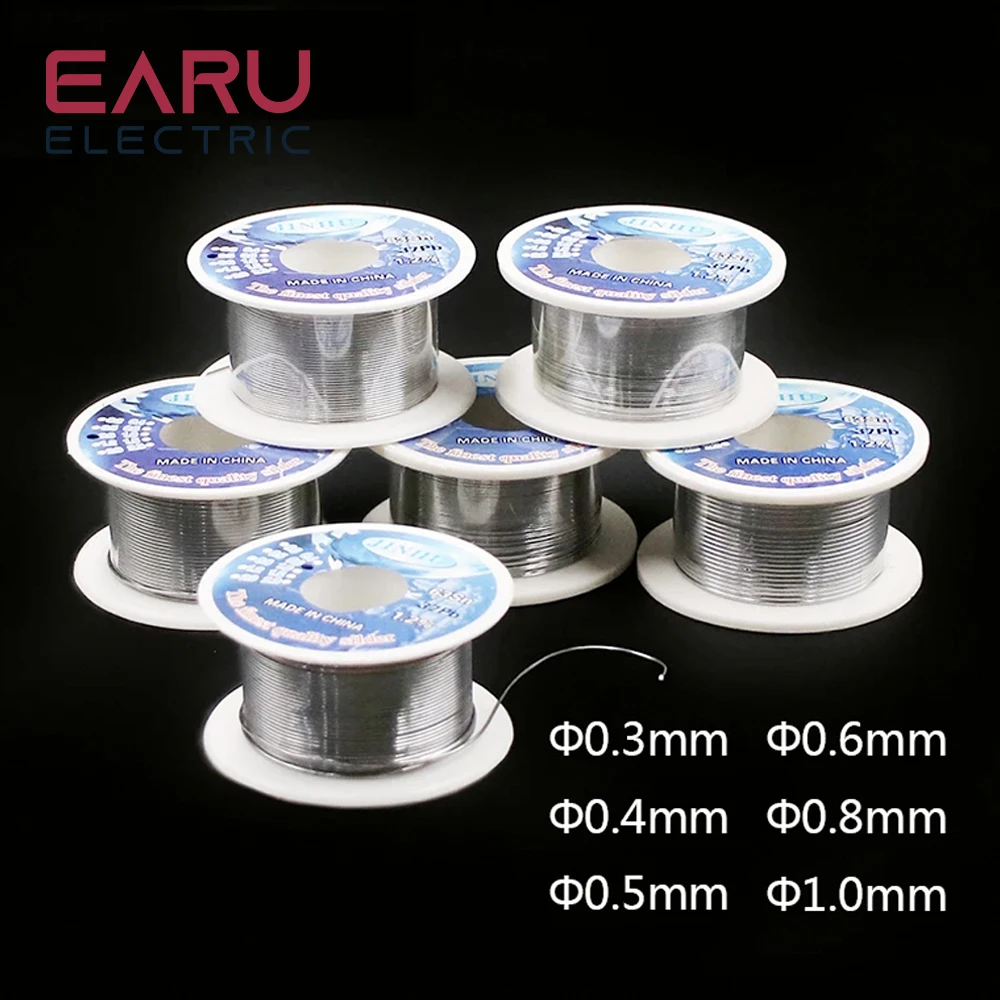 soldering wire Tin lead Rosin Core Solder Wire 0.3mm 0.4mm 0.5mm 0.6mm 0.8mm 1.0mm 2% Flux Reel Welding line Cable Lead Core BGA Repair SMT