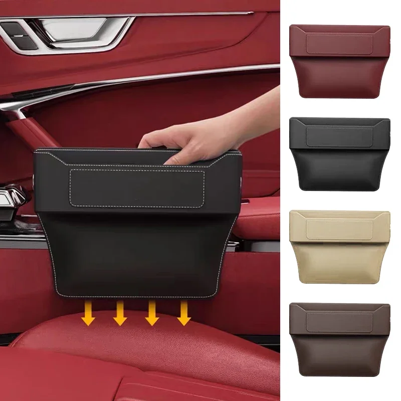 

Car USB Seat Gap Storage Box Leather Storage Box For Nisom Nissans Tiida Teana Skyline Juke X-trail Almera Qashqai Goods