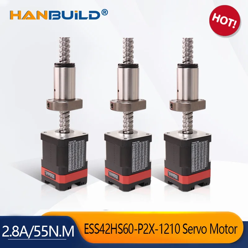 

3 PCS 4-lead closed loop servo stepper motor 42HS40-P0X 1.7A motor ball screw SFU1210 L300MM Closed Huan integrated motor