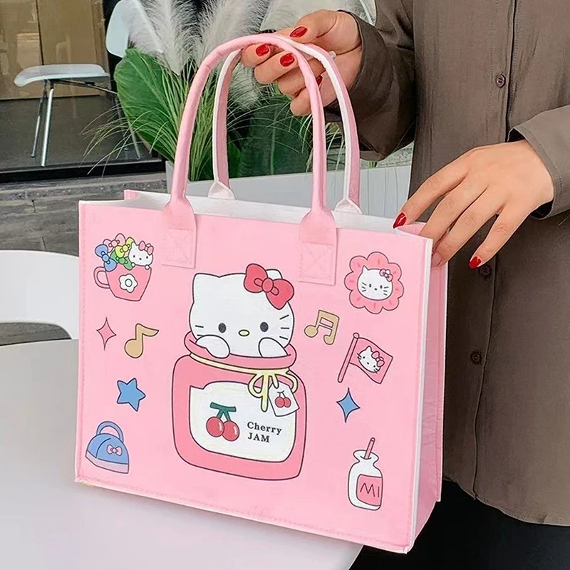 

Женская сумка из фетра, сумка через плечо Kuromi Cinnamoroll