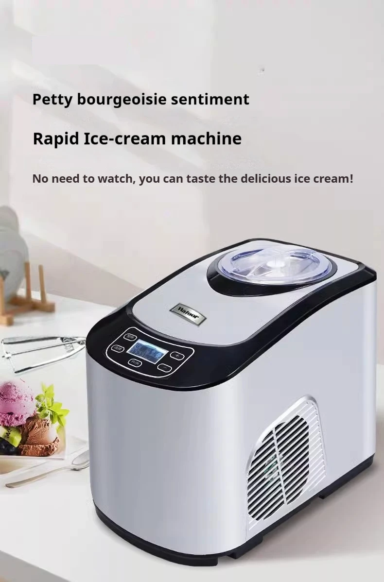 Description Picture 2 of item1.5L Automatic Ice Cream Maker Machine, -43°C Fast Freezing, 55dB Quiet, 30 Mins Soft Serve for Home/Shop