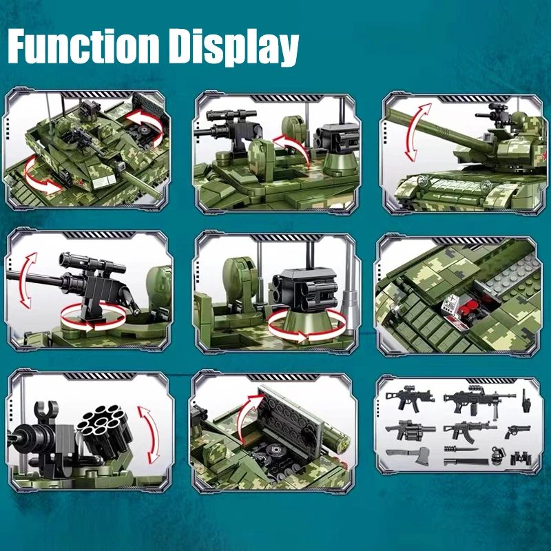Военный RC 99A основной боевой танк строительные блоки M1A2 леопард 2 танк модели WW2 солдатское оружие игрушки для детей MOC