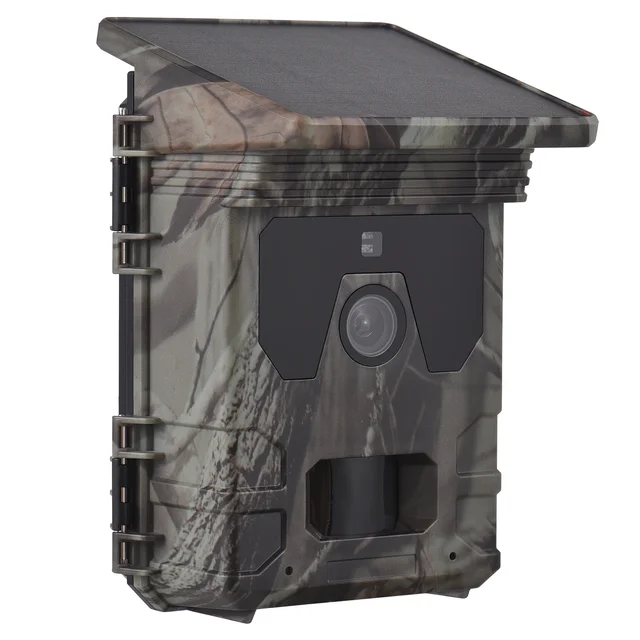 Solar Powered Night Vision Trail Camera 50MP 4K Hunting Cameras 0.3s Trigger Time Trail Camera for Wildlife Monitoring Hunting 1