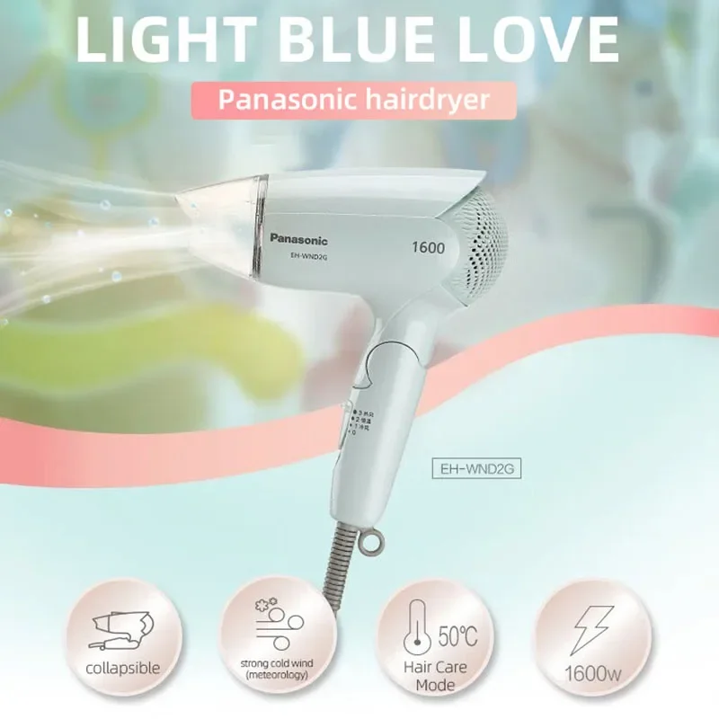 Panasonic Hair Dryer 1600W Negative Ion Hair Care 3 Modes