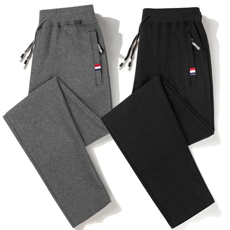 Men Fitness Sportswear Autumn Pants Tracksuit Elastic Waist Sweatpants Cotton Trousers Loose Gyms Jogger Track Pants Mens M- 8XL 2