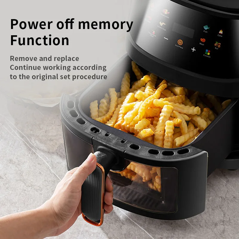 8L AirFryer Visual intelligent household flip fryer, oil-free multifunctional multi-layer oven Air Fryers 220V 110V 2