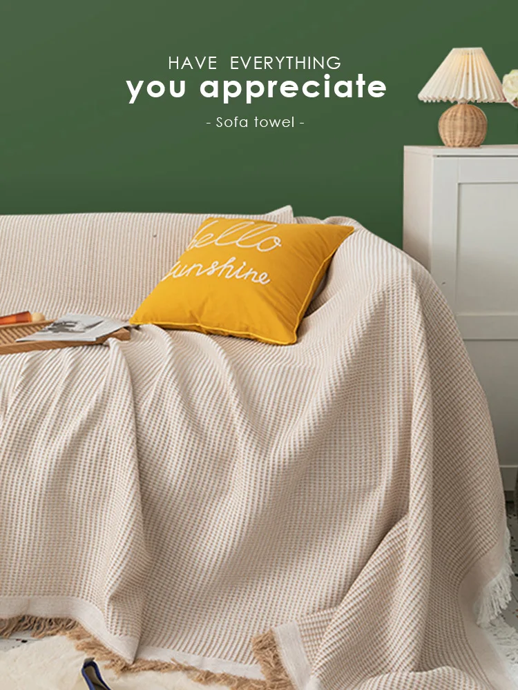 Sofa Cover Furniture Cover Sofa Towel Cloth cover four seasons universal sofa cover full package full mat French ins wind cushion towel