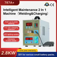 SUNKKO 787A+ Spot Welder 18650 lithium battery test and charging 2in1 double pulse precision spot welding machine LED lighting 1