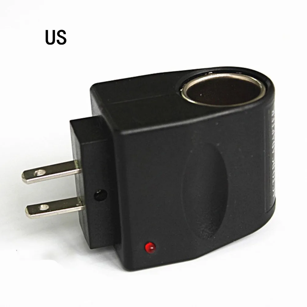 범용 AC 220V - DC 12V EU US 플러그 변환기 차량용 충전기 어댑터 시거잭 벽면 소켓 분배기 충전기