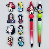 10PC DIY Cartoon Princess Silicone Beads Nipple Chain Bead Pen Bead  Jewelry Accessories Focal Bead Food Grade Silicon For Baby