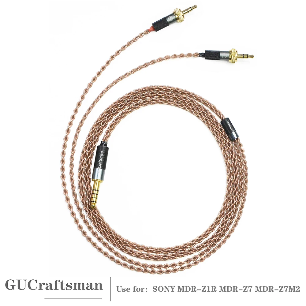 Guartigiano 6N Singolo Cristallo Di Rame Cuffie Cavi Di Ricambio Per Sony Mdr-Z1R Mdr-Z7 Mdr-Z7M2