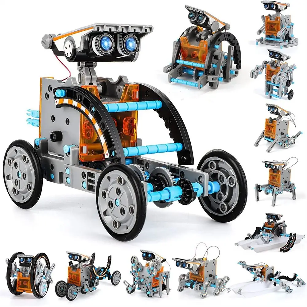 

Early Education Learning For Children Kids DIY Building Blocks 12 in 1 Science Experiment Solar Robot Toys Technological Gadgets