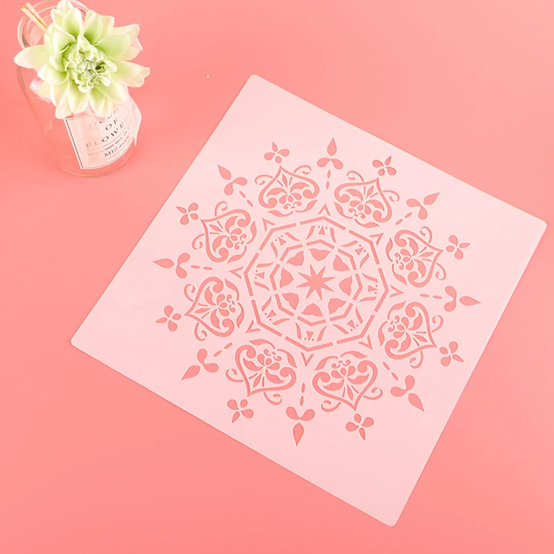 New 30*30cm/50*50 cm DIY Craft Layering mandala Stencils for