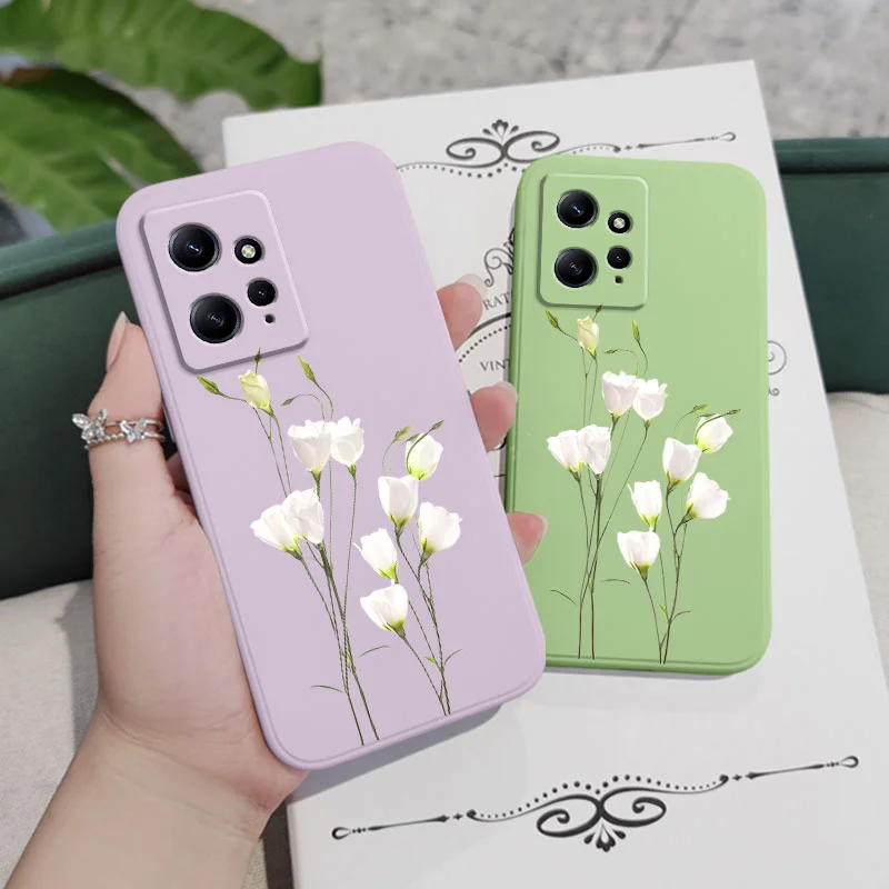 Elegant Lily Liquid Silicone Phone Case Cover