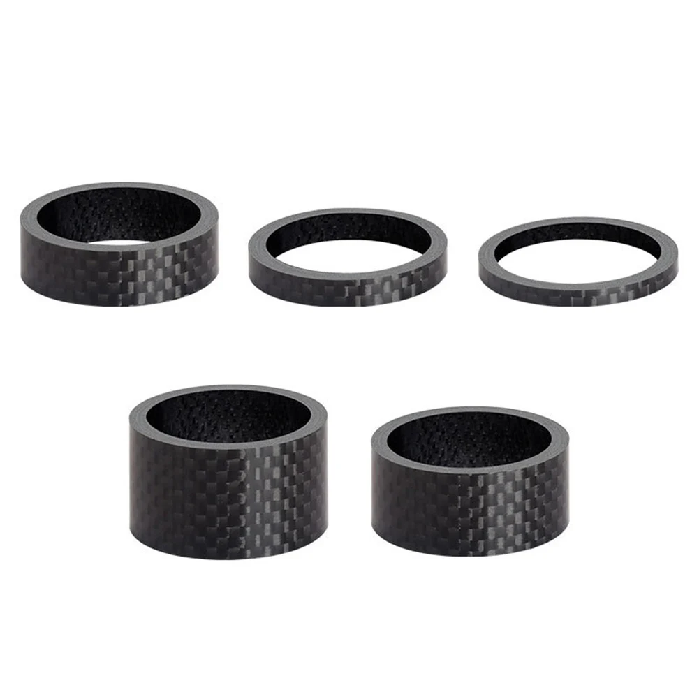 

5pcs Bike Carbon Fiber Headset Spacers Fork Stem Washer 3/5/10/15/20mm Bicycle Parts For MTB Bike Road Bike