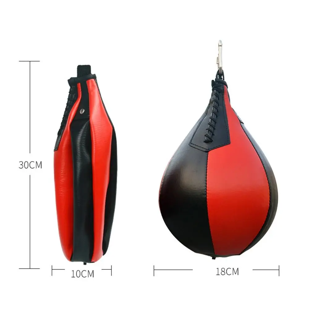 Leather Boxing Speed Bag Durable Muay Thai Heavy Duty Speed Reflex Bag Boxing MMA Fitness Fighting Hanging Punching Ball boxing speed ball