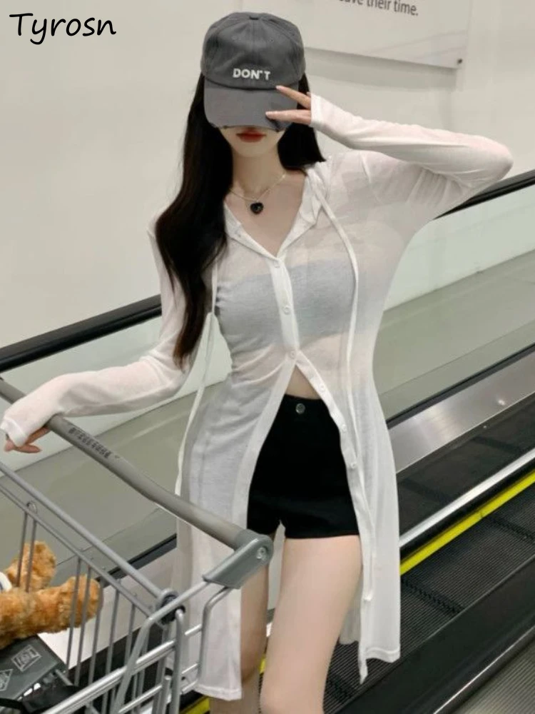 Giacche Donna Summer Design Leisure All-Match Simple Sun-Proof Hooded Tender Elegant Temperament Ladies Classic Daily Ulzzang