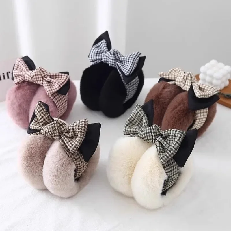 

Bow Ear Warmth Folding Style New Autumn and Winter Warmth and Anti Cold Earmuffs Anti Freezing Ear Fashionable Cover