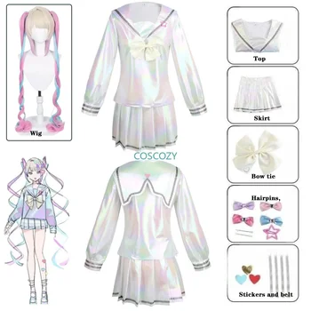 게임 니디 소녀 오버도즈 켄 코스프레 의상, 로리타 소녀, 아름다운 레이저 JK 세일러 정장, 교복, 만화 콘 복장