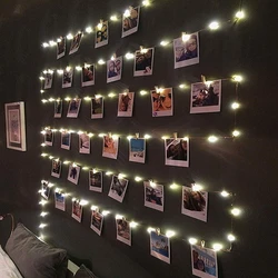 Illuminating LED Fairy Lights with Photo Clips - 20M 100clip (Warm White)